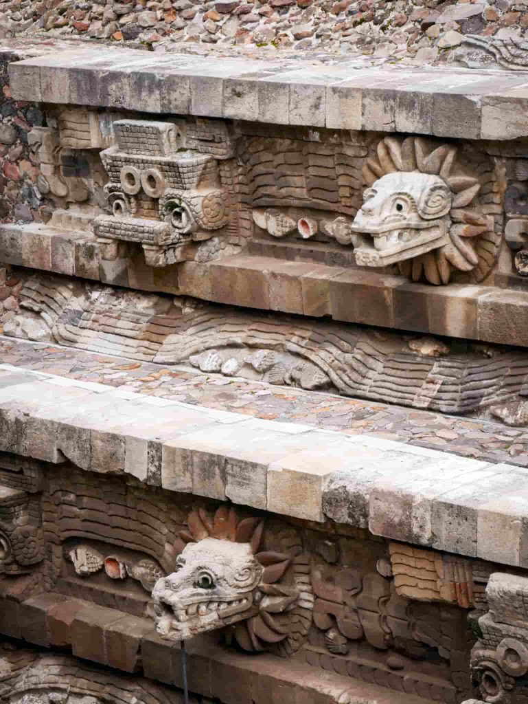 The ciudadela temple at Teotihuacan is the most beautiful one of the whole complex