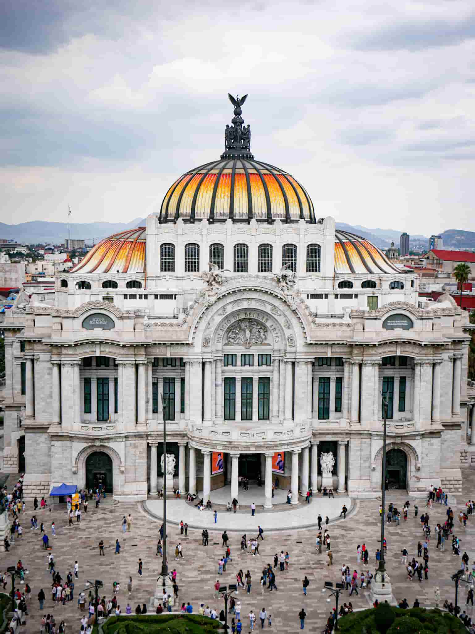 The Palace of Fine Arts buildings, one of the most beautiful buildings in CDMX