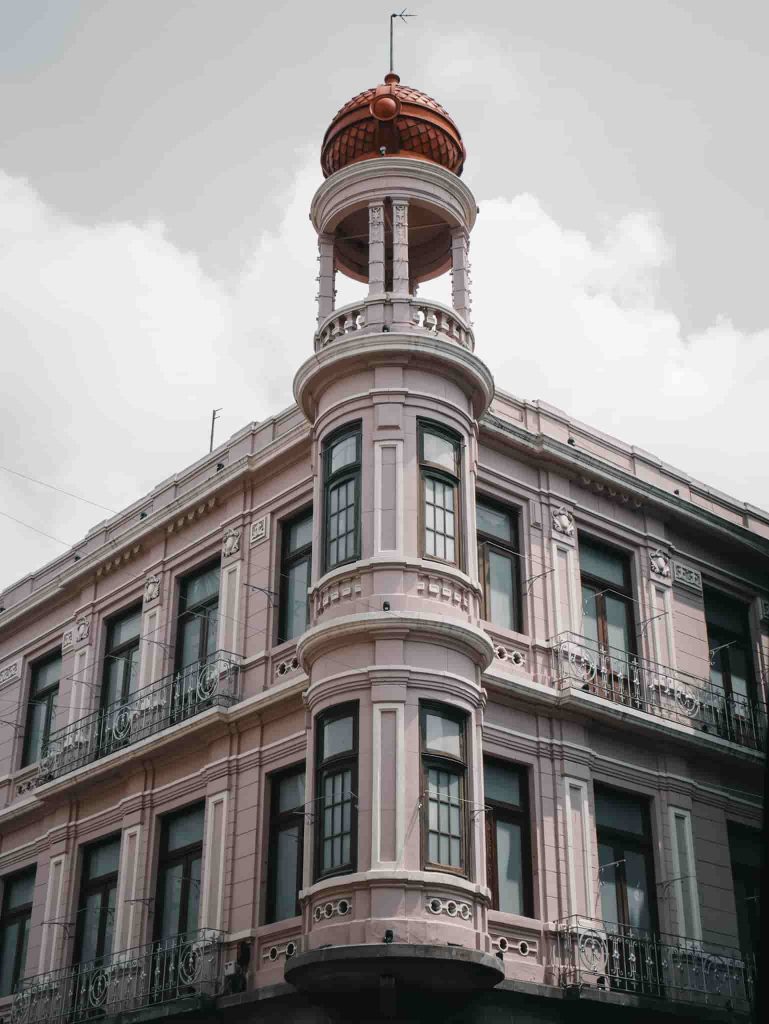 Colonial buildings near the main square in Puebla